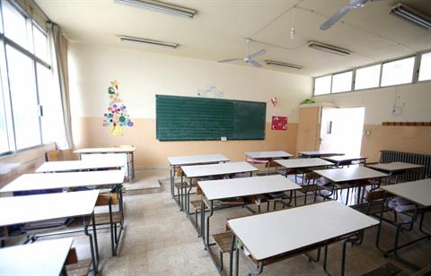 File photo of an empty classroom in Beirut during teachers' strike. (The Daily Star/Mohammad Azakir)