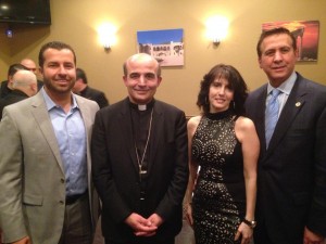 Over 100 invited guests attended the private dinner hosted in honor of Bishop A. Elias Zaidan and Lebanese Forces USA Coordinator Maurice Daaboul.
