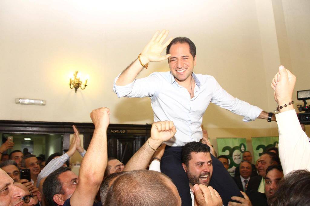 MP Samy Gemayel was elected the new head of the Kataeb party on Sunday, June 14, 2015, after garnering 339 votes. (Photo via Kataeb.org)