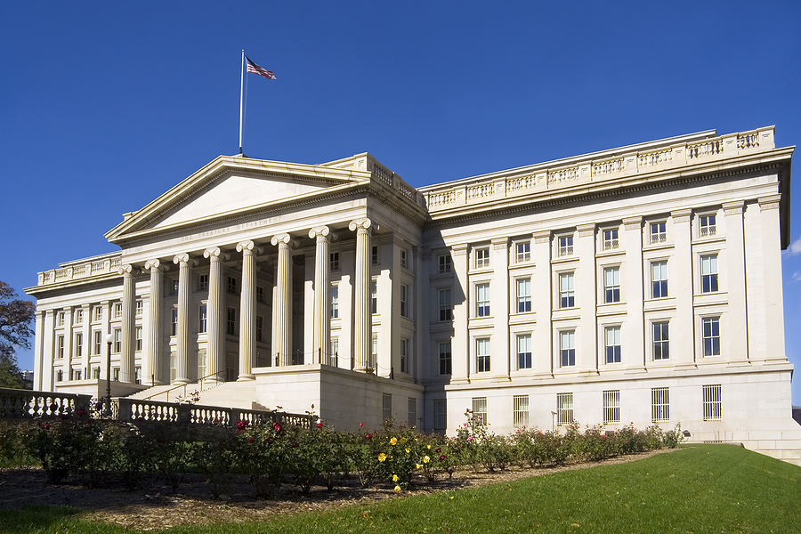 The United States Treasury Department in Washington, DC, USA. (File photo)