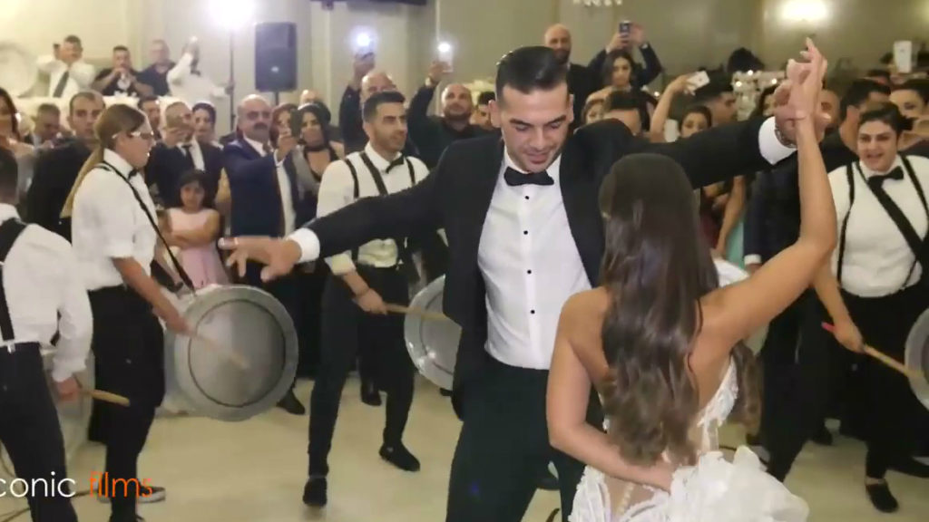 Assyrian Lebanese mixed wedding entry Lebanon wedding