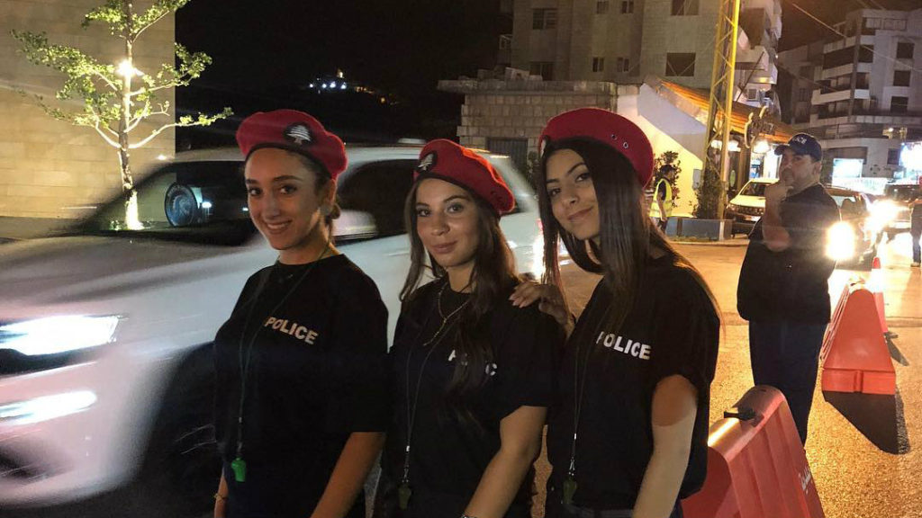 female police officers in shorts lebanon 1