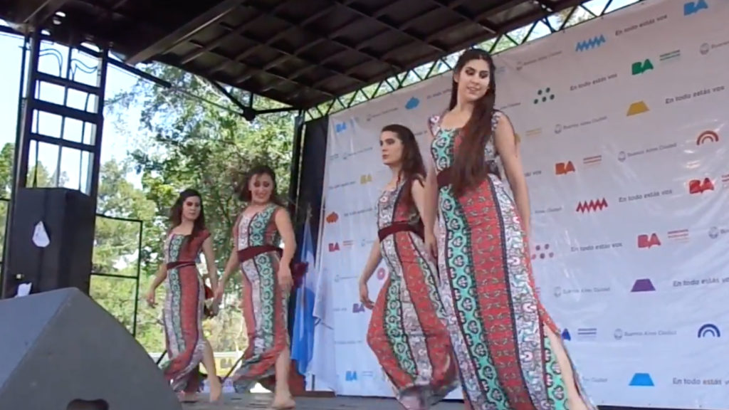 Dancers perform to Lebanese love song at a festival in Buenos Aires. (YouTube screenshot)